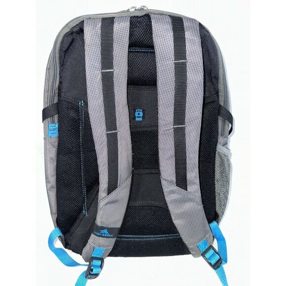 HIGH SIERRA BACKPACK, AQUA/GREY, MULTI-POCKET, 20" X 15", Good COND. - Picture 3 of 16